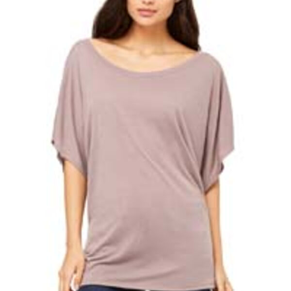 Ladies' Flowy Draped Sleeve Dolman T-Shirt Thumbnail